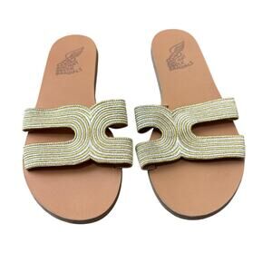 Ancient Greek Sandals Kentima double-strap slides Size 42 US 12